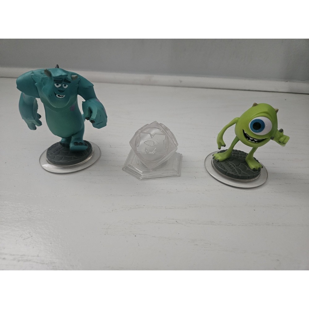 Disney Infinity Monsters Inc. Character Sulley And Mike With Crystal